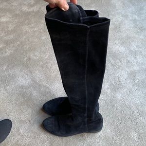 Stuart Weitzman black suede boots 8 M